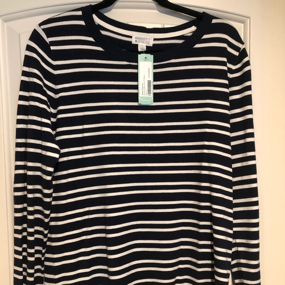 Market & Spruce Sweaters - 🌸NWT Market & Spruce Navy stripe sweater🌸